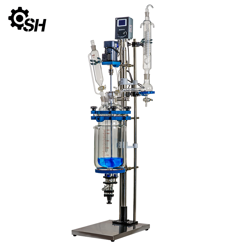 1L/2L/3L/4L/5L Jacketed Glass Reactors